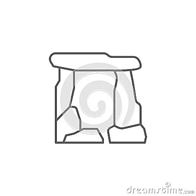 Prehistoric dolmen icon. Element of prehistoric line icon Stock Photo