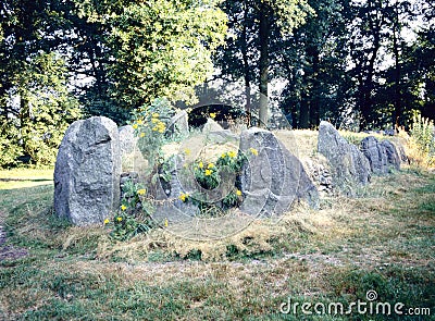 Prehistoric dolmen in Schimmeresch, Emmen, Holland Stock Photo