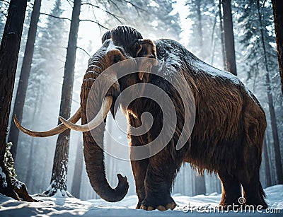 Prehistoric mammoth, an ancient giant of the ice age Stock Photo