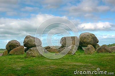Prehistoric passage grave in the Netherlands Editorial Stock Photo