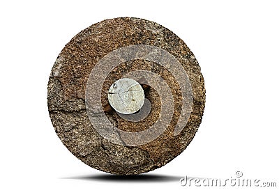 Old stone wheel Stock Photo