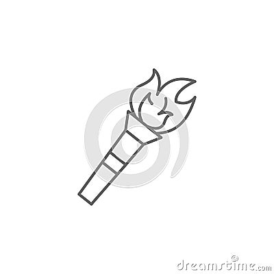 Prehistoric torch icon. Element of prehistoric line icon Stock Photo