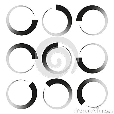 Preloader, buffer shape or progress indicator. Vector illustration. EPS 10. Vector Illustration