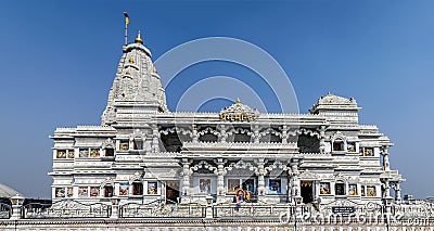 Prem Mandir temple in Vrindavan, Mathura. India. Stock Photo