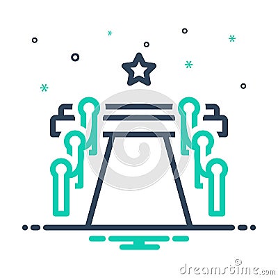Mix icon for Premier, stage and platform Stock Photo