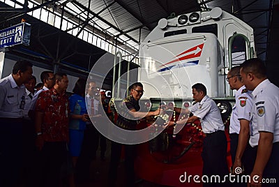 The premiere of Ambarawa express train journey Editorial Stock Photo