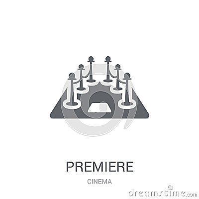 Premiere icon. Trendy Premiere logo concept on white background Vector Illustration