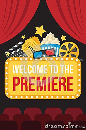 Premiere poster Vector Illustration