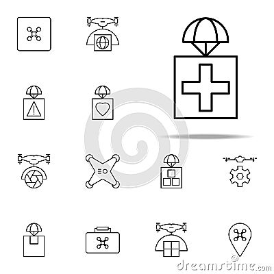 premise with medicines icon. Drones icons universal set for web and mobile Stock Photo