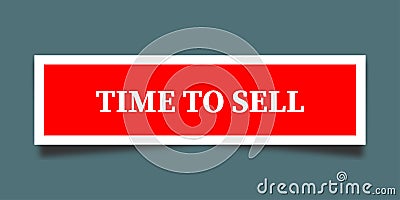 Time to sell tag on blue Stock Photo