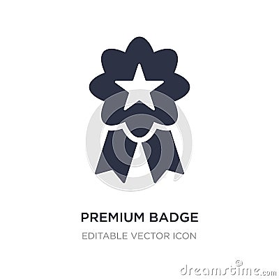 premium badge icon on white background. Simple element illustration from Signs concept Vector Illustration