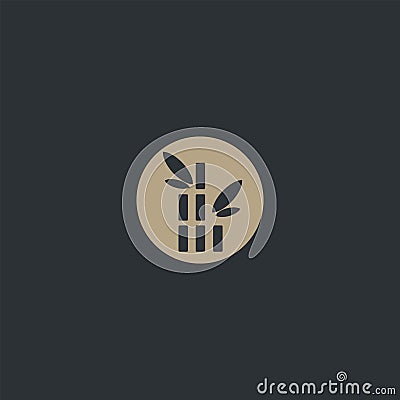 Premium bamboo logo design Vector Illustration