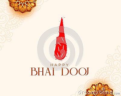 premium bhaiya dooj festival background for sibling love and affection Vector Illustration