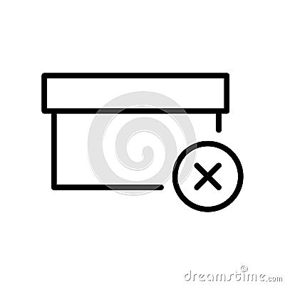 Premium box icon or logo in line style. Vector Illustration