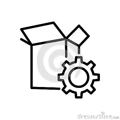 Premium box icon or logo in line style. Vector Illustration