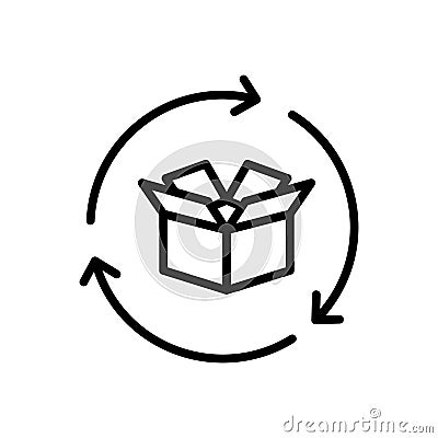Premium box icon or logo in line style. Vector Illustration