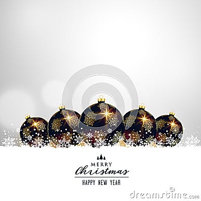 Premium christmas balls on white background design Vector Illustration