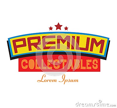 Premium Collectables Logo Design Stock Photo