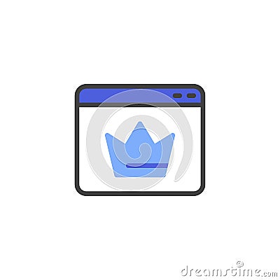 Premium content line icon Vector Illustration