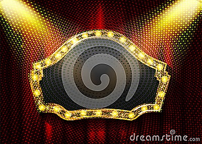 Premium Dark red curtain scene gracefully Stock Photo