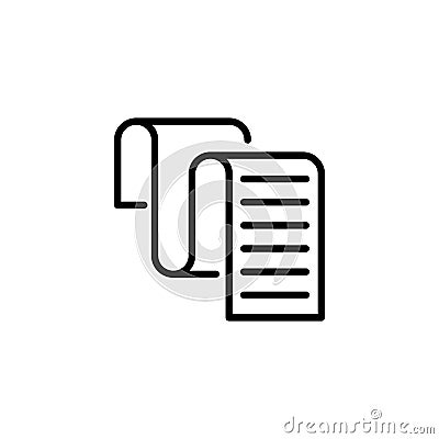 Premium document icon or logo in line style. Vector Illustration