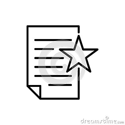 Premium document icon or logo in line style. Vector Illustration