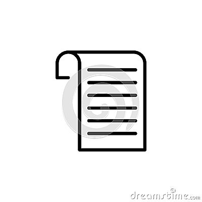 Premium document icon or logo in line style. Vector Illustration