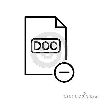 Premium document icon or logo in line style. Vector Illustration