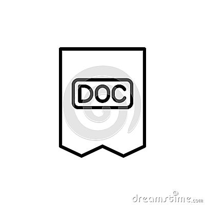 Premium document icon or logo in line style. Vector Illustration