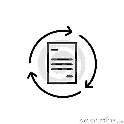 Premium document icon or logo in line style. Vector Illustration