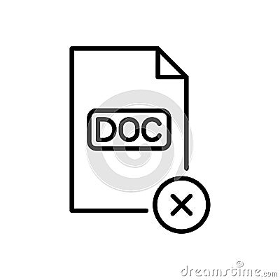 Premium document icon or logo in line style. Vector Illustration