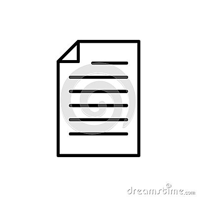 Premium document icon or logo in line style. Vector Illustration