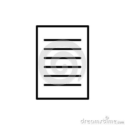 Premium document icon or logo in line style. Vector Illustration