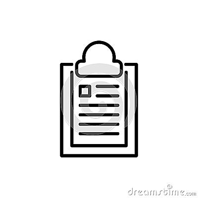 Premium document icon or logo in line style. Vector Illustration