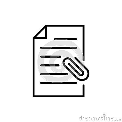 Premium document icon or logo in line style. Vector Illustration