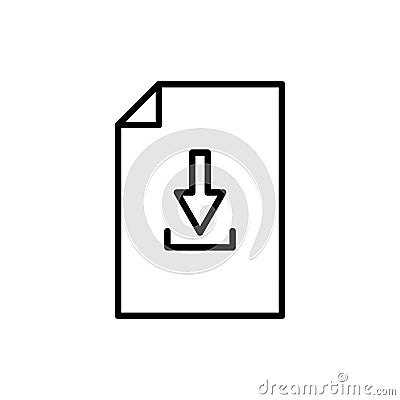 Premium document icon or logo in line style. Vector Illustration