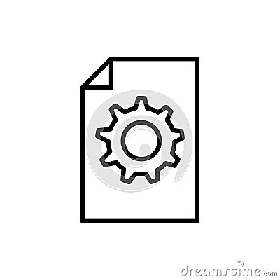 Premium document icon or logo in line style. Vector Illustration