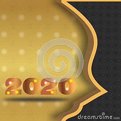 2020 premium gold new year backgrouds Vector Illustration