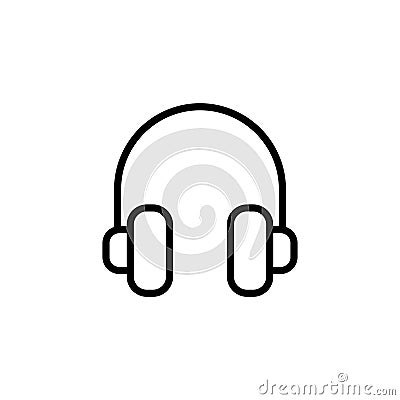 Premium headphone icon or logo in line style. Vector Illustration