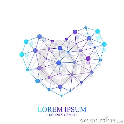 Premium Heart Logotype. Colorful Vector Template Heart Logo. Vector Illustration