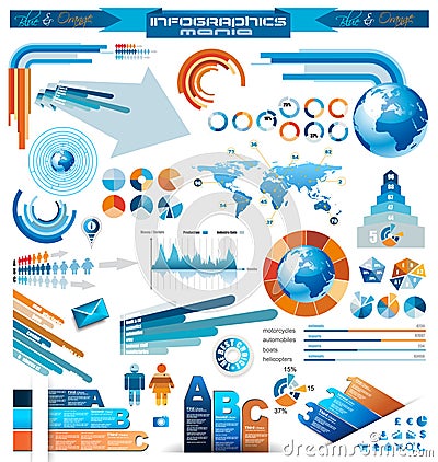 Premium infographics master collection Vector Illustration