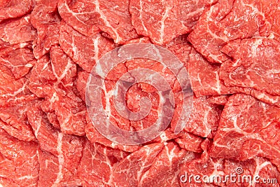 Premium Japanese meat sliced wagyu marbled beef Stock Photo