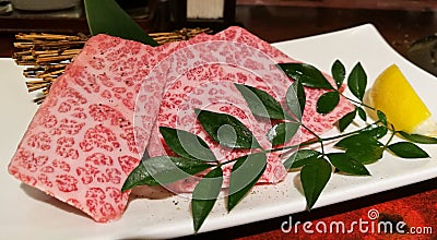 Premium legendary top grade Kobe matsusaka Japanese beef Stock Photo