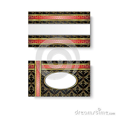 Premium Luxury vintage cards,Retro Backgrounds.blank for message or text. Vector Illustration