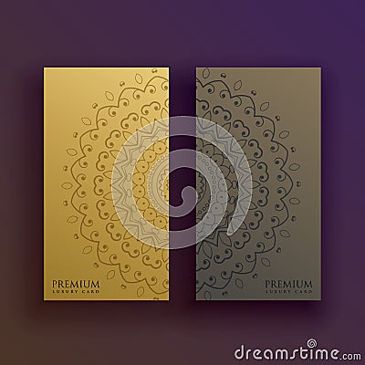 Premium mandala card decoration design Vector Illustration