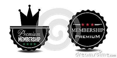 Premium membership badges Vector Illustration