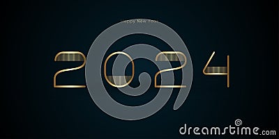 A Premium 2024 New Year celebrating banner template. Luxury and elegrant 2024 Happy New Year concept, Happy new year 2024 with Stock Photo