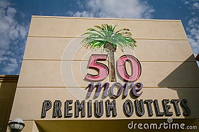 Premium Outlet Stores California Editorial Stock Photo