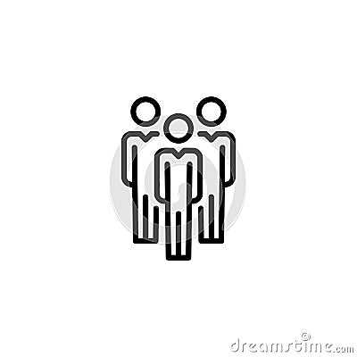 Premium people icon or logo in line style. Vector Illustration