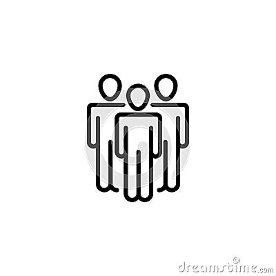 Premium people icon or logo in line style. Vector Illustration